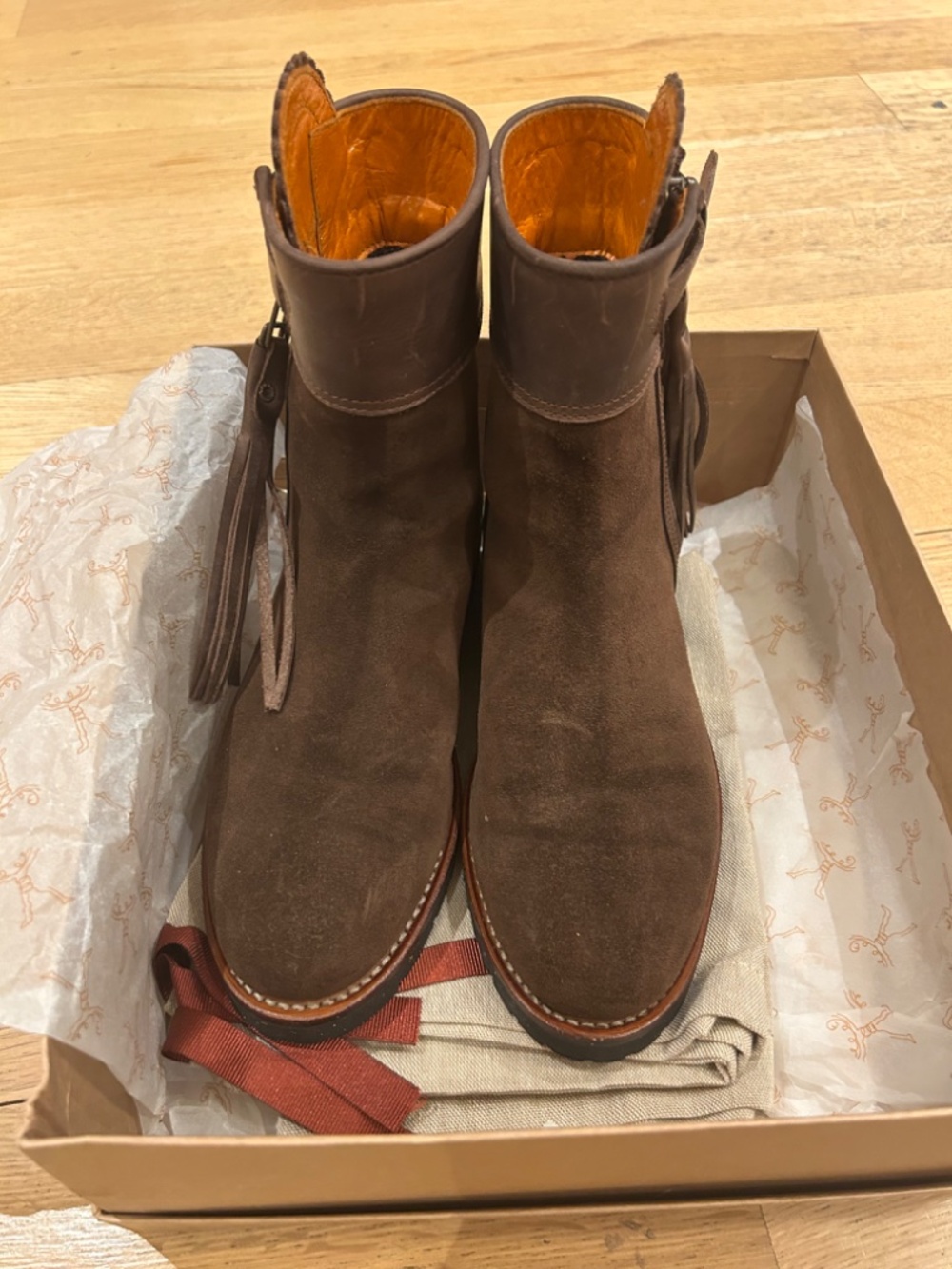 Penelope Chilvers Inclement Cropped Tassel Boots 37